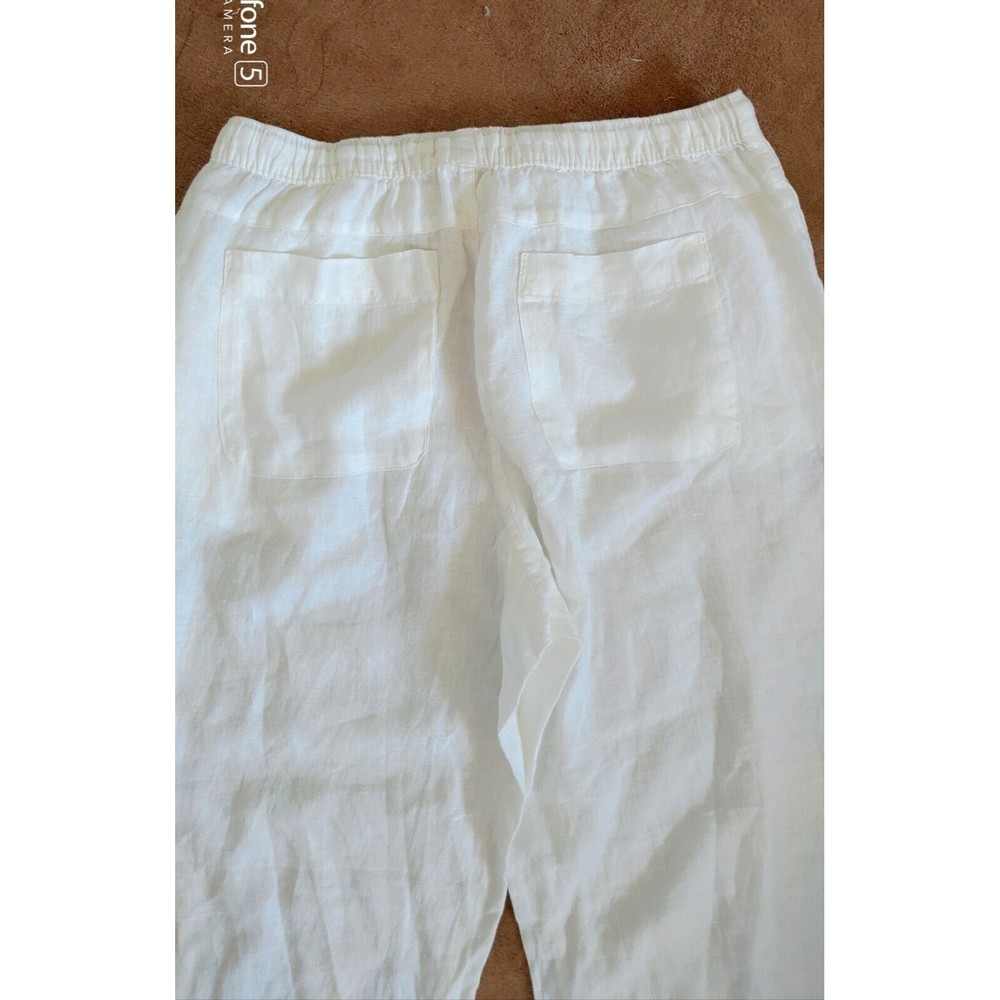Cynthia Rowley Women's Wide Leg Pants White Large - Picture 8 of 8